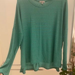rib knit long sleeve tee